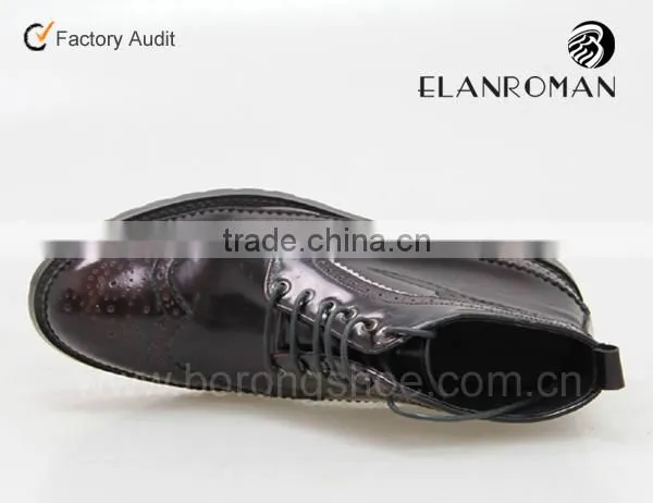 Wholesale Fashion Men's Leather Buckle Ankle Boots Shoes photo-6