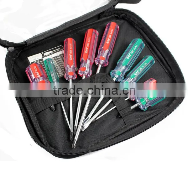 9pcs Colorful Transparent Handle Screwdriver Set Crossed and Slotted Screwdriver photo-2