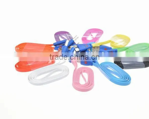 Colorful Led Smiley Face Micro Usb Cable for Phones Note3 photo-2