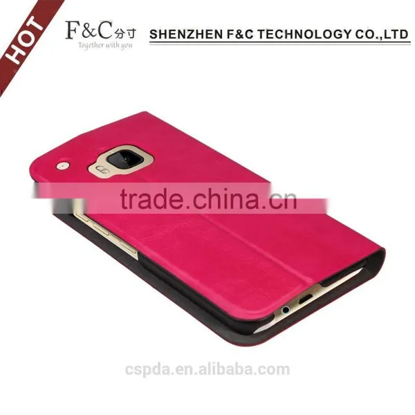 Luxury pu Leather Cellphone Case for HTC One M9,card Slots Design Stand Folio Cover for HTC One M9 photo-3
