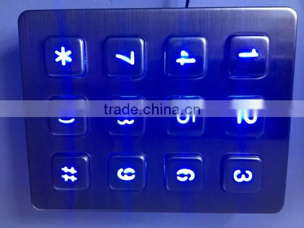 Manufacturer Metal Keys Access Control System Black Metal Keypad photo-4