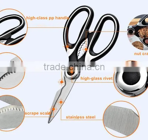 Multi-function Ubber Handle Low Price Kitchen Scissors photo-5