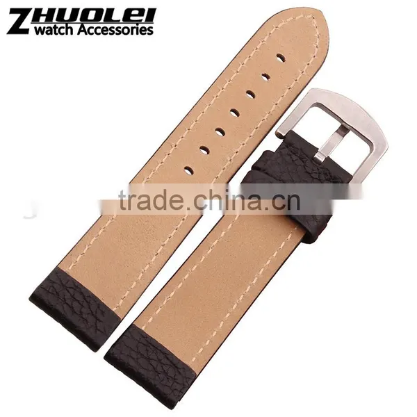 2015 Hot Fashion Grain Cowhide Leather Strap Watch 23mm Watch Strap Leather photo-3