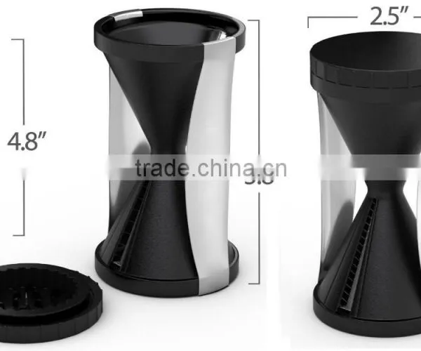 Green Black Stainless Steel Spirelli Spiral Slicer Spiral Vegetable Slicer as Seen on TV photo-4