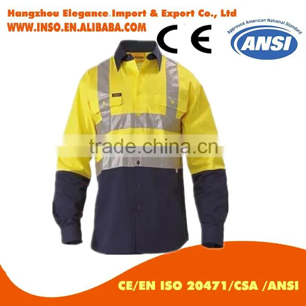Long Sleeves Polo With High Visibility Reflective Tapes Contrast Color photo-2