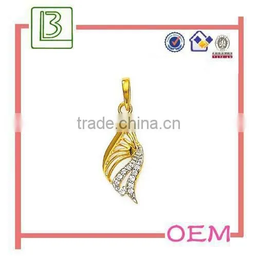 Fancy Wing Pendant and Necklace With Rhinestone ,fashion Gift and Souvenir
