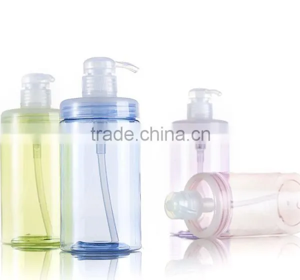 NEW 600ml Round Plastic Lotion Pump Bottle Transparent Shower Gel/Shampoo Refillable Bottles Empty Container Cap Sprayer photo-3