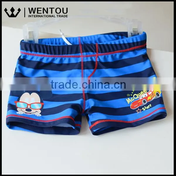 Hot Sale Cheap High Quality Tie Lattice Multicolor Cute Baby Boy Swim Trunks photo-2