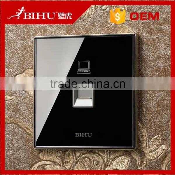BIHU Brand High Quality Crystal Black Telephone Data Outlet Socket Rj45 Rj11 Plug photo-5