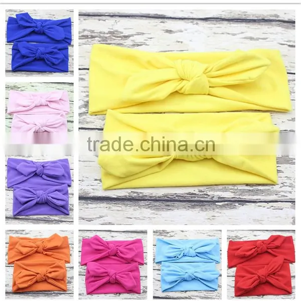 Knot Mother and Baby Plain Hair Cotton Head Band Quality Choice