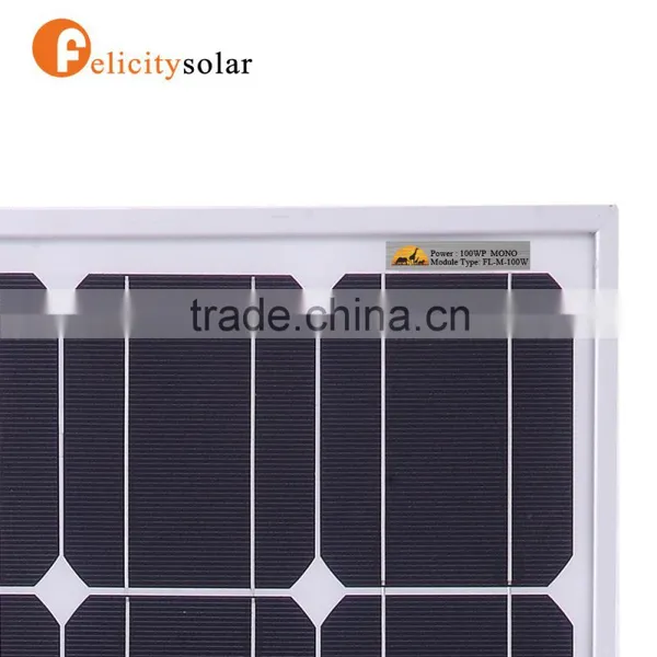 2016 Guangzhou Felicity New Design High Quality 150w/18v Mono Solar Panel With Mounting Brackets photo-2