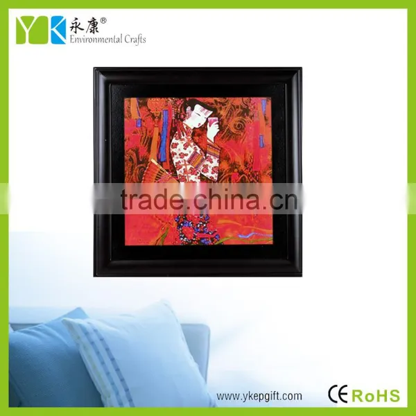 Wholesale Beautiful Folk Customs Young Lady Modern Chinese Wall Art Painting photo-6