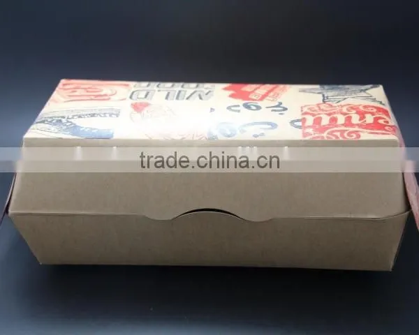 Custom Logo Take Out Brown Kraft Packing Paper Food Grade Pail/ Box photo-4