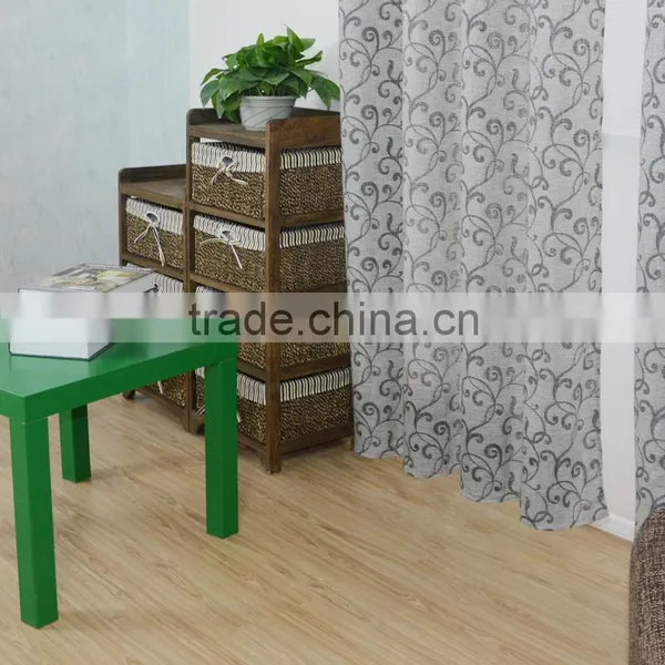 New Arrival Small Branches100% Polyester Linen Like Jacquard Curtain Fabric photo-3