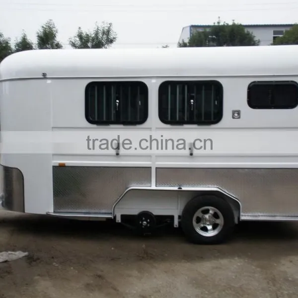 Standard Camping Float 3 Horse Trailer Horse Float With Awning photo-3