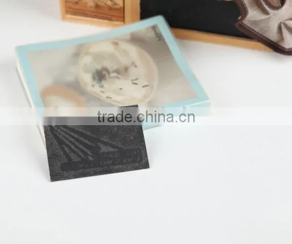 2015 New Fashion Jeans pu Leather Patch Custom Embossed Leather Patch photo-3
