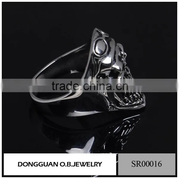 925 Sterling Silver Mirco Setting Skull Man Ring/Men Gay Stainless Steel The Expendables Skull Ring photo-2