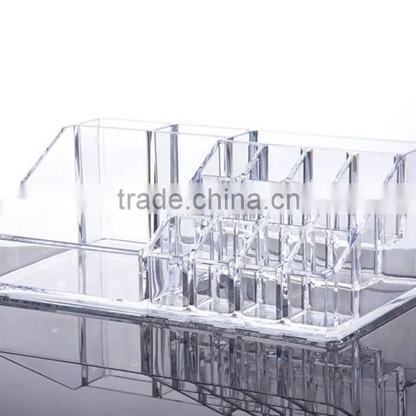 High Quality Low Price Clear Acrylic Cosmetic Display Case With Drawer photo-4
