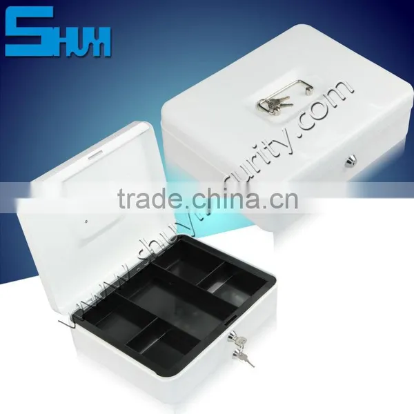 Cash Box With Key Lock Safe Box