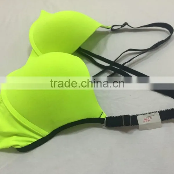 Womens Underwear Plunge Push up Multiway Cross Back Support Bra Padded photo-2