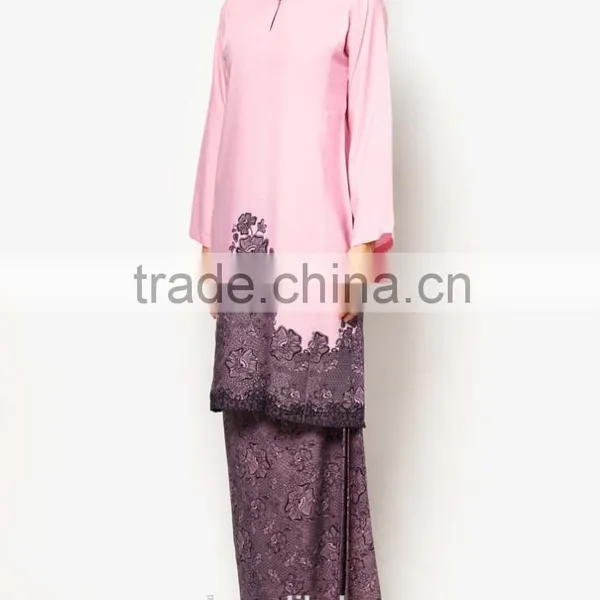 Loose Style Embroidered Matched Scarf Women Muslim Dress photo-5