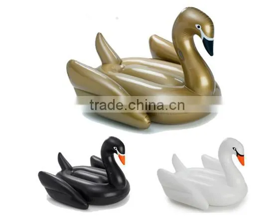 Inflatable Swan Pool Toys 150CM PVC Swimming Ring Lounge Pool Giant Rideable Swan Inflatable Float Toy Raft Ocean Floating