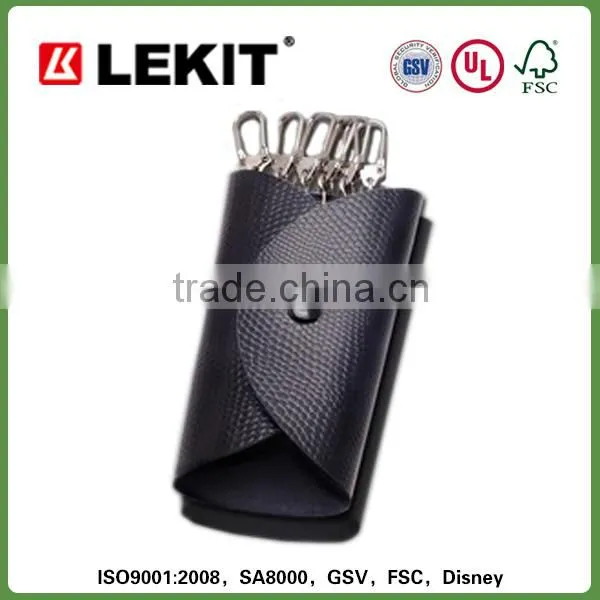 leather key case with 6 key rings