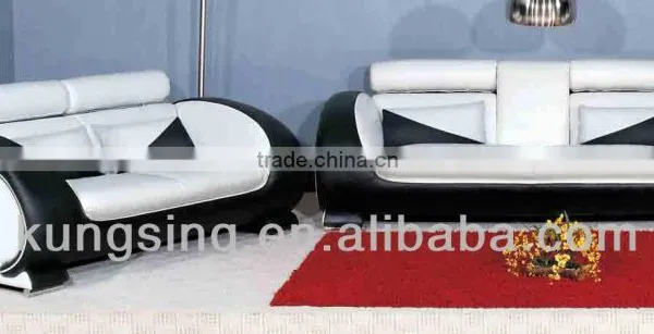 Modern Black and White Leather Sofa Set Designs and Prices