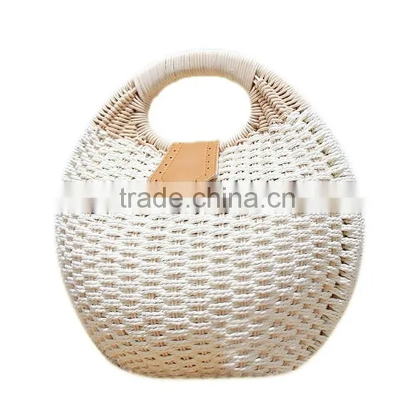 Snail's Nest Tote Handbag Summer Beach Small Brand Straw Bags Women's Handbag Rattan Bag photo-5
