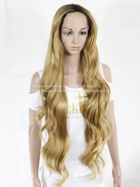 Long Curl Brown Color Synthetic Wigs photo-3