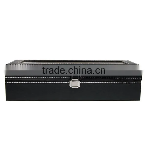 Chinese Factories Wholesale Custom PU Leather Jewelry Box, Black 6 Gift Box photo-3