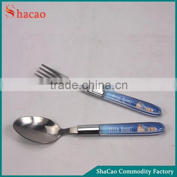 The Children Stainless China Flatware Cheap Flatware With Plastic Handle In Flatware Set
