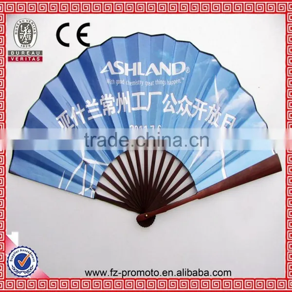 Custom Printing Chinese Traditional Hand Hold Bamboo Cloth Fan photo-4