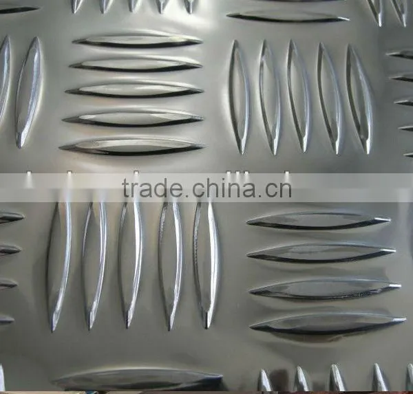 5bar Aluminum Checkered Sheet 1050 H14 / H24 Thickness 2.5mm