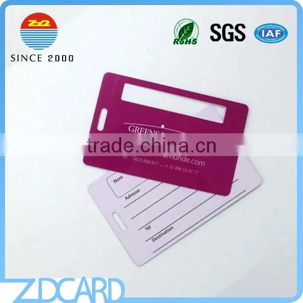 Standard Size Dual Pieces Travel Airplane PVC Luggage Tag photo-4