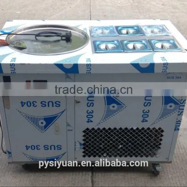 Used Commercial Double Pan Fry Ice Machine for Sale photo-2
