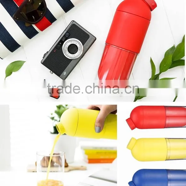 Easy Drink Sports Portable Plastic Corn Capsule Bottle With Cup / Environmental Protection Cup/plastic Water Korea photo-6