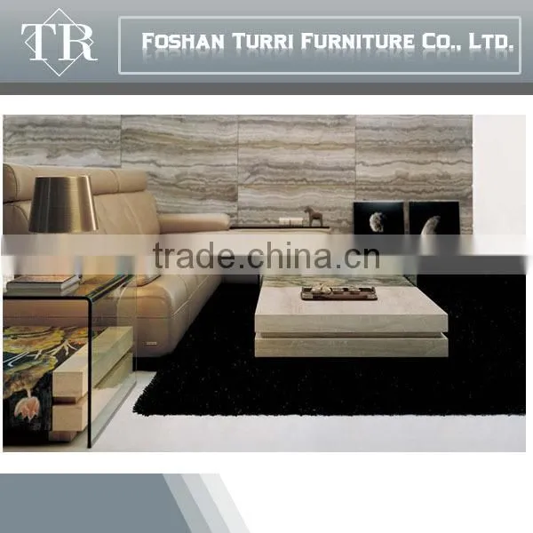 KD236G Natural Iran Travertine Stone Coffee Table photo-3