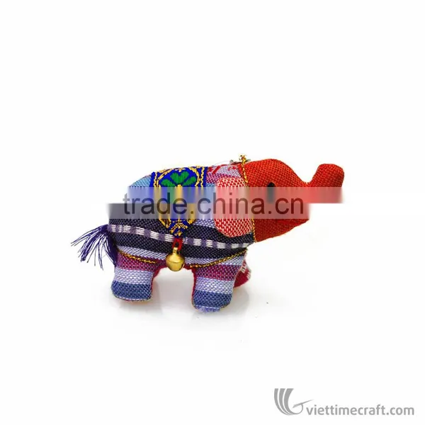 Handmade Fabric Elephant-shape Keychain, Promotional Keychain, Mini Stuffed Animal Keychain photo-5