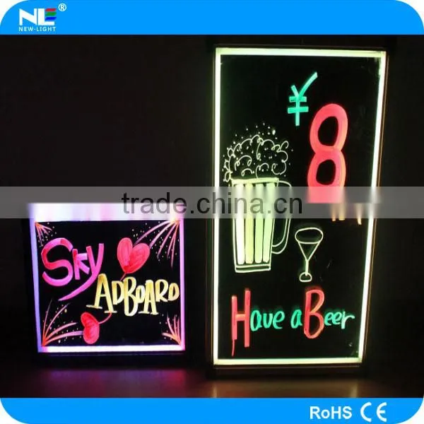 New Product DIY Make LED Colorful Lighting Writing Board / Outdoor Acrylic LED Menu Board photo-6