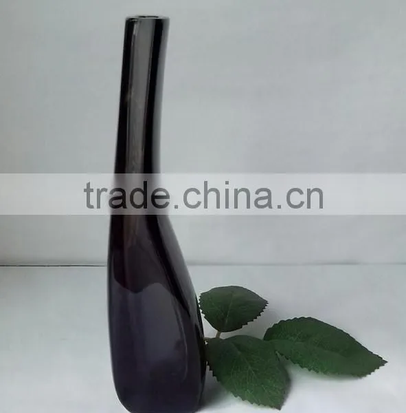 Clear Colorful Tall Crystal Flower Glass Vase photo-3