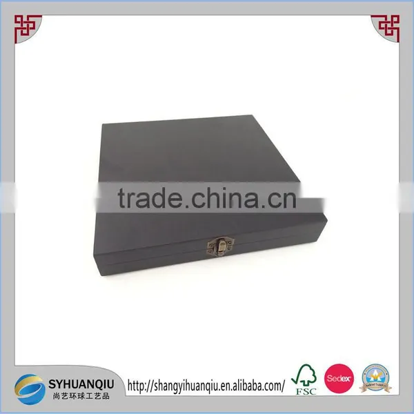 Europe Regional Distressed Matt Black Wooden Chocolate Box Hot Sell photo-2