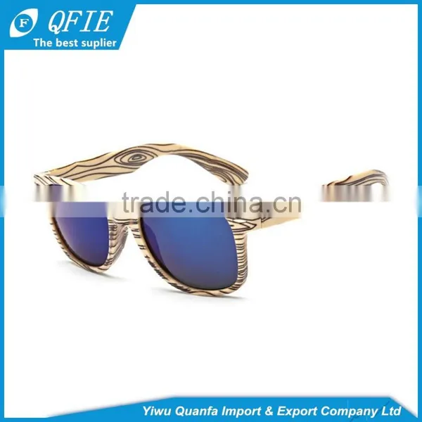 Hot Selling Fashion Grain Design Imitation Wood Sunglasses With Custom Logo photo-5