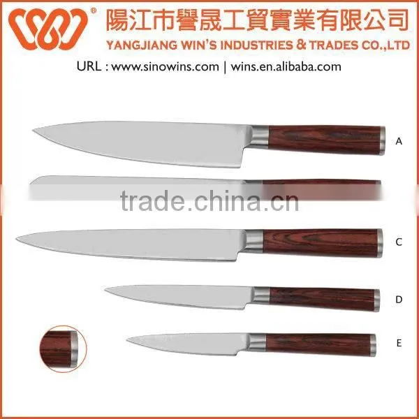 A3137 Hot Sale Stainless Steel Blade Knife Set With Pakkawood Handle photo-5