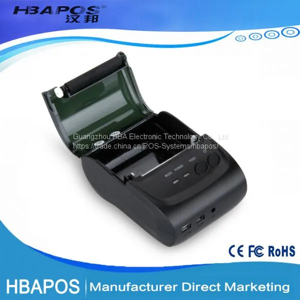 HBA-5802 Restaurant Portable 58mm Thermal Receipt Printer With Paper Roll&Driver/mobile Bluetooth Thermal Printer photo-4