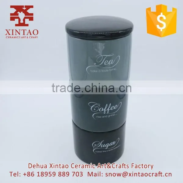 Wholesale Ceramic Black Tableware Stackable Mug Set With Rack photo-5