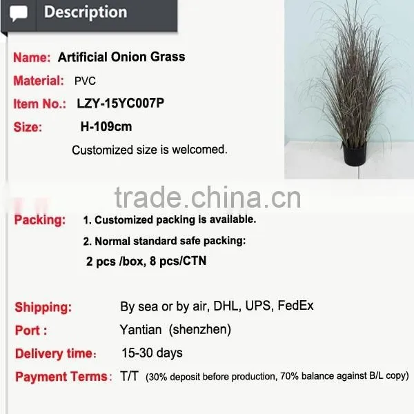 China Artificial Onion Grass Real Looking Autumn Grass Artificial Potted Plants for Decoration photo-2