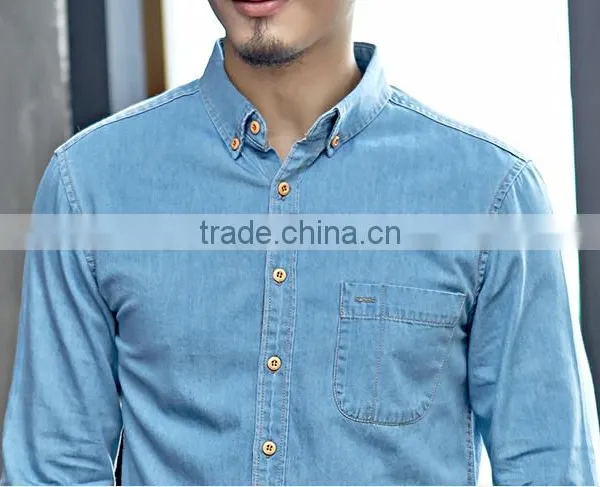 Cowboy Shirt Denim Shirt Men photo-4