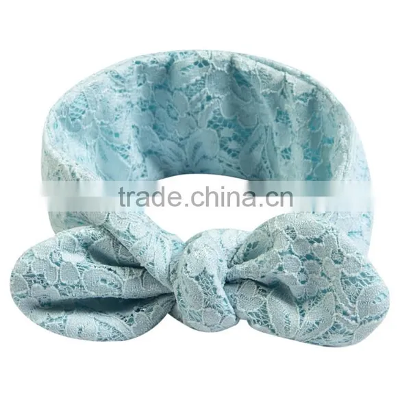Turban Lace Baby Headband Braided Knot Lace Elastic Headbands From China Manufactory photo-3