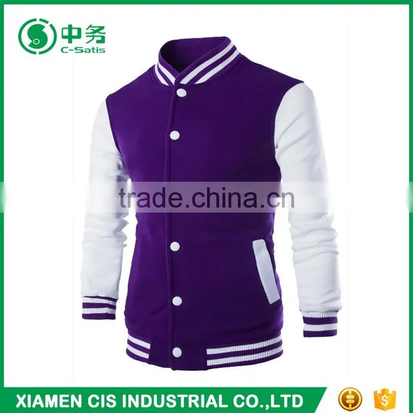 Hot Sale Custom Made Multi Color Stand Collar High School Unisex Varsity Jacket photo-3